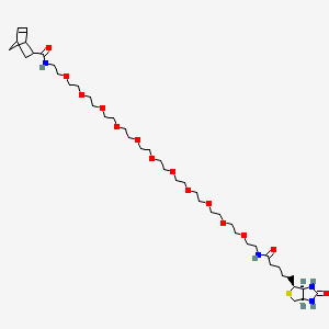 molecular formula C42H74N4O14S B8115042 Norbornene-PEG11 Biotin 
