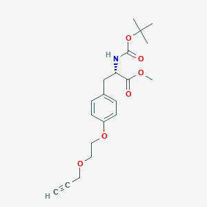 molecular formula C20H27NO6 B8115061 methyl (2S)-2-[(2-methylpropan-2-yl)oxycarbonylamino]-3-[4-(2-prop-2-ynoxyethoxy)phenyl]propanoate 
