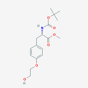 molecular formula C17H25NO6 B8115069 methyl (2S)-3-[4-(2-hydroxyethoxy)phenyl]-2-[(2-methylpropan-2-yl)oxycarbonylamino]propanoate 