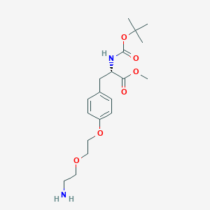 molecular formula C19H30N2O6 B8115075 methyl (2S)-3-[4-[2-(2-aminoethoxy)ethoxy]phenyl]-2-[(2-methylpropan-2-yl)oxycarbonylamino]propanoate 