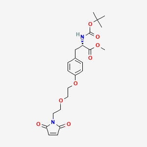 molecular formula C23H30N2O8 B8115079 methyl (2S)-3-[4-[2-[2-(2,5-dioxopyrrol-1-yl)ethoxy]ethoxy]phenyl]-2-[(2-methylpropan-2-yl)oxycarbonylamino]propanoate 