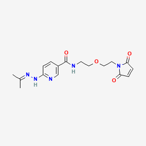 molecular formula C17H21N5O4 B8115082 HyNic-PEG1-Mal 