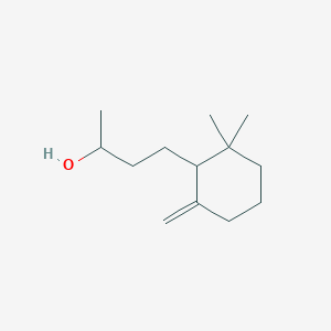 molecular formula C13H24O B081152 Cyclohexanepropanol, alpha,2,2-trimethyl-6-methylene- CAS No. 13720-13-3