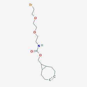 molecular formula C17H26BrNO4 B8115341 BCN-carbamate-PEG2-Bromide 