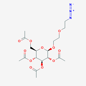 molecular formula C18H27N3O11 B8115361 beta-D-tetraacetylgalactopyranoside-PEG2-azide 