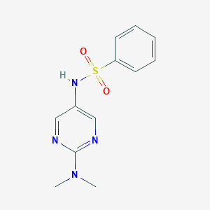 molecular formula C12H14N4O2S B081158 N-[2-(Dimethylamino)-5-pyrimidinyl]benzenesulfonamide CAS No. 14233-47-7