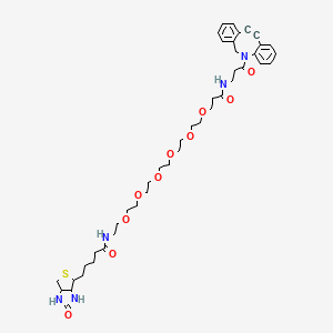 molecular formula C43H59N5O10S B8115903 DBCO-NH-PEG6-Biotin 