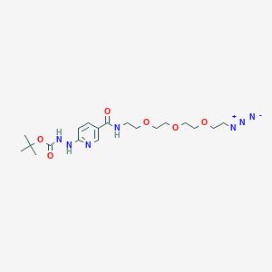 molecular formula C19H31N7O6 B8115970 Boc-HyNic-PEG3-Azide 