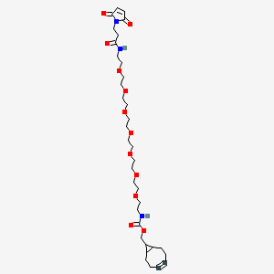 molecular formula C34H53N3O12 B8116108 BCN-exo-PEG7-Maleimide 