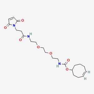 molecular formula C22H33N3O7 B8116243 TCO4-PEG2-Maleimide 