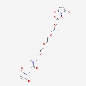molecular formula C21H29N3O11 B8116318 Mal-propionylamido-PEG4-NHS acetate 