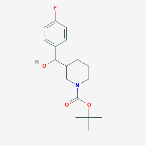 molecular formula C17H24FNO3 B8116421 tert-Butyl 3-[(4-fluorophenyl)(hydroxy)methyl]piperidine-1-carboxylate 
