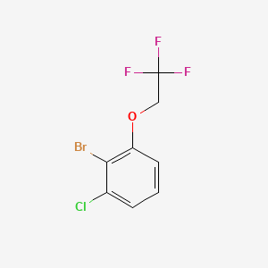 molecular formula C8H5BrClF3O B8116581 2-Bromo-1-chloro-3-(2,2,2-trifluoroethoxy)benzene 
