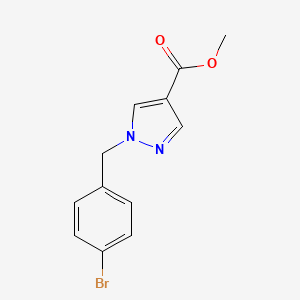molecular formula C12H11BrN2O2 B8116666 Methyl 1-(4-bromobenzyl)-1H-pyrazole-4-carboxylate 