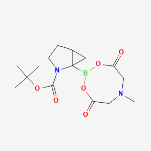 molecular formula C15H23BN2O6 B8116728 Tert-butyl 1-(6-methyl-4,8-dioxo-1,3,6,2-dioxazaborocan-2-yl)-2-azabicyclo[3.1.0]hexane-2-carboxylate 
