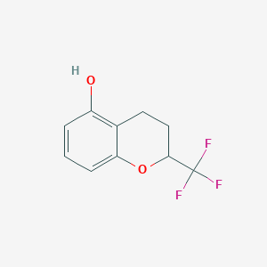 molecular formula C10H9F3O2 B8116873 2-(Trifluoromethyl)chroman-5-ol 