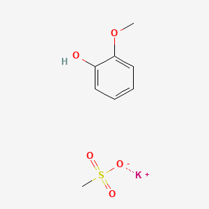 molecular formula C8H11KO5S B8117055 Potassium;methanesulfonate;2-methoxyphenol 