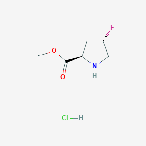 molecular formula C6H11ClFNO2 B8117143 Methyl (2R,4S)-4-fluoropyrrolidine-2-carboxylate hydrochloride CAS No. 131176-03-9