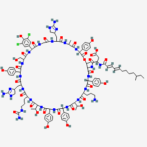molecular formula C108H140Cl2N26O31 B8117678 Enduracidin A 