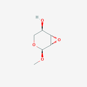 molecular formula C6H10O4 B081177 (1S,2S,5R,6S)-2-Methoxy-3,7-dioxabicyclo[4.1.0]heptan-5-ol CAS No. 14621-31-9