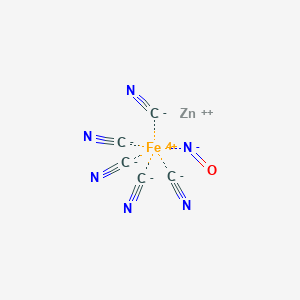 molecular formula C5FeN6OZn * B081180 Zinc nitrosylpentacyanoferrate CAS No. 14709-62-7
