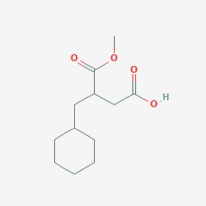 molecular formula C12H20O4 B8118521 3-(cyclohexylmethyl)-4-methoxy-4-oxobutanoic acid 