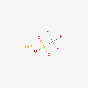 molecular formula CF3FeO3S+ B8118612 iron(2+);trifluoromethanesulfonate 