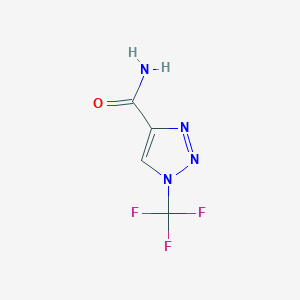 molecular formula C4H3F3N4O B8118750 1-Trifluoromethyltriazolyl-4-carboxamide 