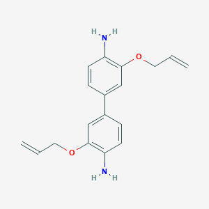 molecular formula C18H20N2O2 B8118758 3,3'-Bis(allyloxy)-[1,1'-biphenyl]-4,4'-diamine 