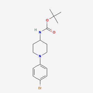molecular formula C16H23BrN2O2 B8118808 tert-butyl N-[1-(4-bromophenyl)piperidin-4-yl]carbamate 