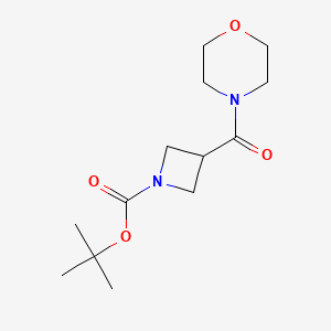 molecular formula C13H22N2O4 B8118818 Tert-butyl 3-(morpholine-4-carbonyl)azetidine-1-carboxylate 