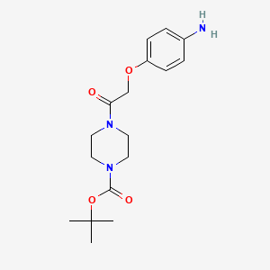 molecular formula C17H25N3O4 B8118906 tert-Butyl 4-(2-(4-aminophenoxy)acetyl)piperazine-1-carboxylate 