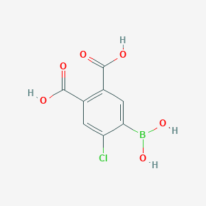 molecular formula C8H6BClO6 B8119040 4-Borono-5-chlorophthalic acid 