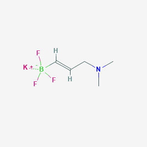 molecular formula C5H10BF3KN B8119572 Potassium (E)-3-(dimethylamino)prop-1-enyltrifluoroborate 