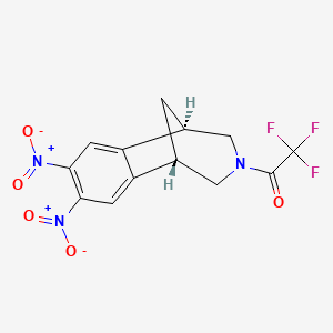 molecular formula C13H10F3N3O5 B8119573 Varenicline Impurity 14 