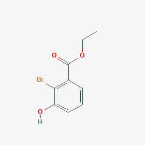 molecular formula C9H9BrO3 B8119580 Ethyl 2-bromo-3-hydroxybenzoate 