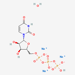 molecular formula C9H14N2Na3O16P3 B8119611 Uridine 5'-triphosphate trisodium salt hydrate 