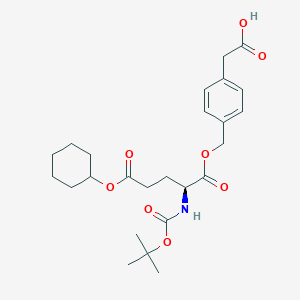 molecular formula C25H35NO8 B8119695 Boc-l-glu(ochex)-o-ch2-f-ch2-cooh 