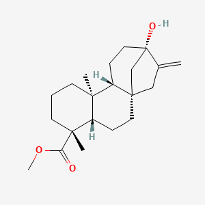 molecular formula C21H32O3 B8119751 methyl (1R,4S,5R,9S,10R,13S)-13-hydroxy-5,9-dimethyl-14-methylidenetetracyclo[11.2.1.01,10.04,9]hexadecane-5-carboxylate 