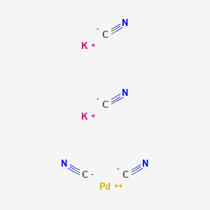 molecular formula C4K2N4Pd B081200 Palladate(2-), tetrakis(cyano-C)-, dipotassium, (SP-4-1)- CAS No. 14516-46-2