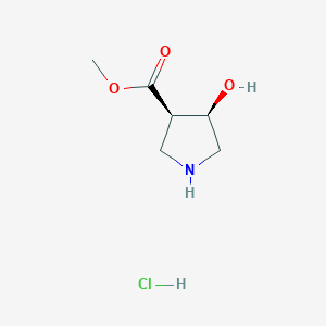 molecular formula C6H12ClNO3 B8120153 Methyl cis-4-Hydroxypyrrolidine-3-carboxylate Hydrochloride 