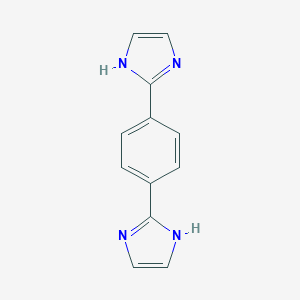 molecular formula C12H10N4 B081205 2-[4-(1H-imidazol-2-yl)phenyl]-1H-imidazole CAS No. 13752-21-1