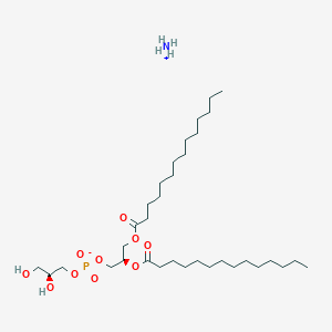 molecular formula C34H70NO10P B8120552 azanium;[(2S)-2,3-dihydroxypropyl] [(2R)-2,3-di(tetradecanoyloxy)propyl] phosphate 