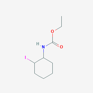 molecular formula C9H16INO2 B8120574 ethyl N-(2-iodocyclohexyl)carbamate 