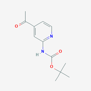 molecular formula C12H16N2O3 B8120586 tert-butyl N-(4-acetylpyridin-2-yl)carbamate 