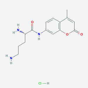 molecular formula C15H20ClN3O3 B8120742 L-Ornithine-7-amido-4-methylcoumarin hydrochloride 