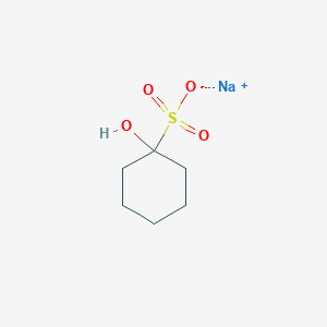 molecular formula C6H11NaO4S B081208 Cyclohexanesulfonic acid, 1-hydroxy-, monosodium salt CAS No. 13489-81-1