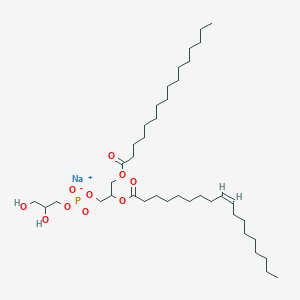 molecular formula C40H76NaO10P B8121041 sodium;2,3-dihydroxypropyl [3-hexadecanoyloxy-2-[(Z)-octadec-9-enoyl]oxypropyl] phosphate 