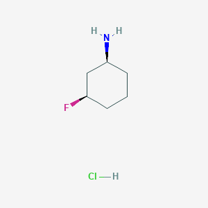 molecular formula C6H13ClFN B8121115 cis-3-fluorocyclohexan-1-amine hydrochloride CAS No. 2227199-22-4