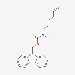 molecular formula C22H25NO2 B8121247 9H-fluoren-9-ylmethyl N-hex-5-enyl-N-methylcarbamate 